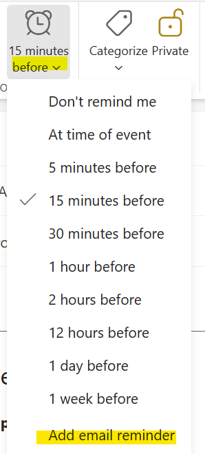 Can't set Reminder with custom value - Microsoft Q&A
