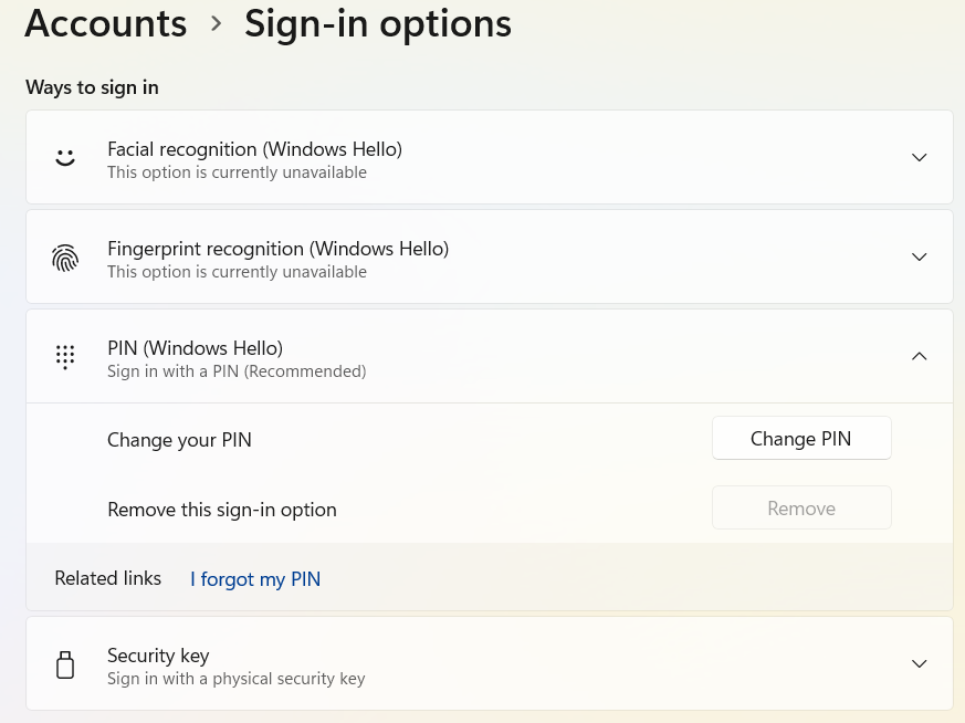 bypass win asking for my PIN - Microsoft Q&A