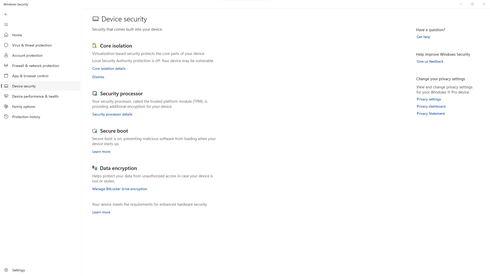 Local Security Authority Protection is off - Microsoft Q&A