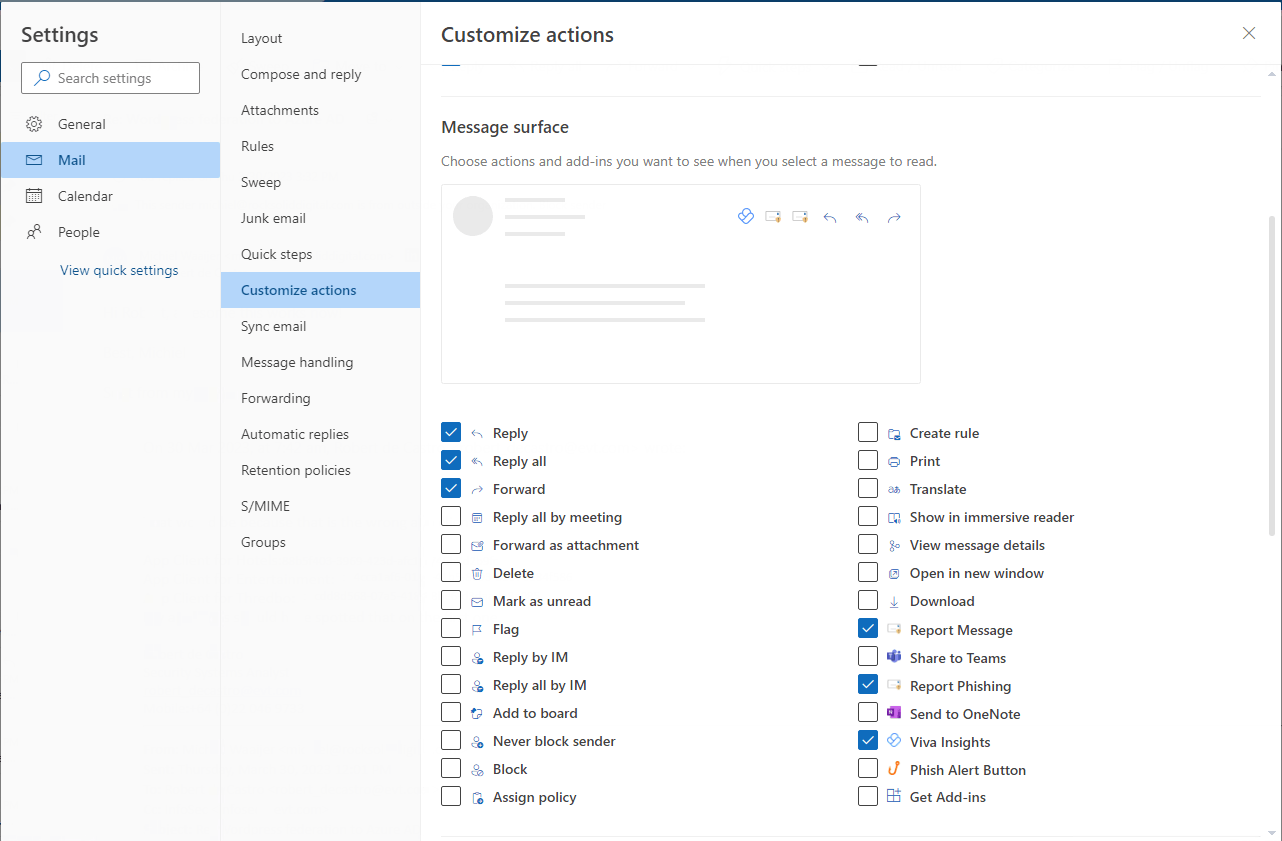 Org wide Outlook Message surface Defaults - Microsoft Q&A