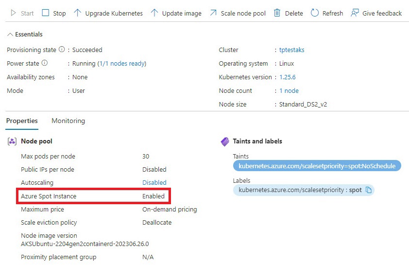 azure aks with spot weurope