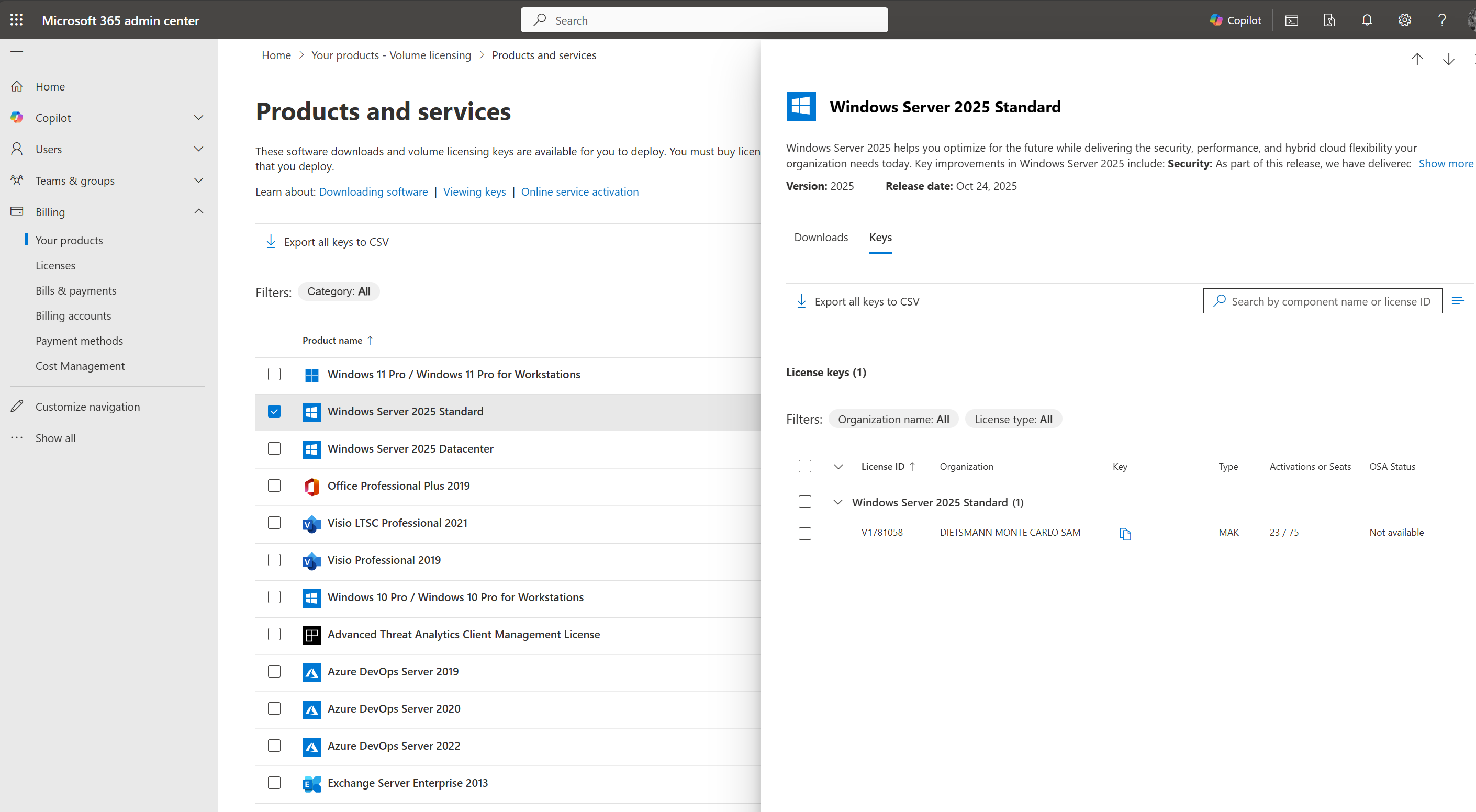 KMS license in my volume contract - Microsoft Q&A