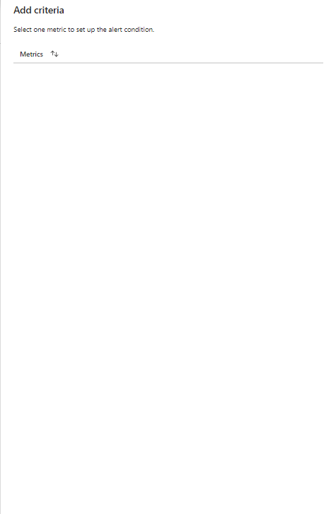 Azure Data Factory: Empty Metrics List When Creating Alert Rule for ...