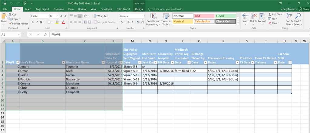Get OneNote to show all of my Excel Table Columns - Microsoft Q&A
