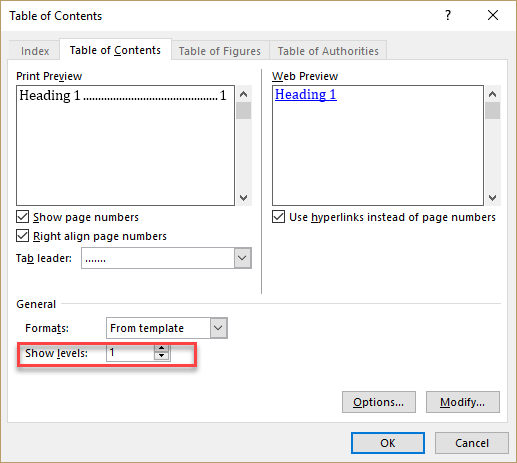 Table of contents based on cross reference - Microsoft Q&A