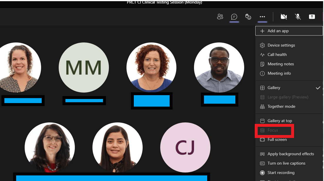 Focus button in Teams is dithered out in Teams - Microsoft Q&A