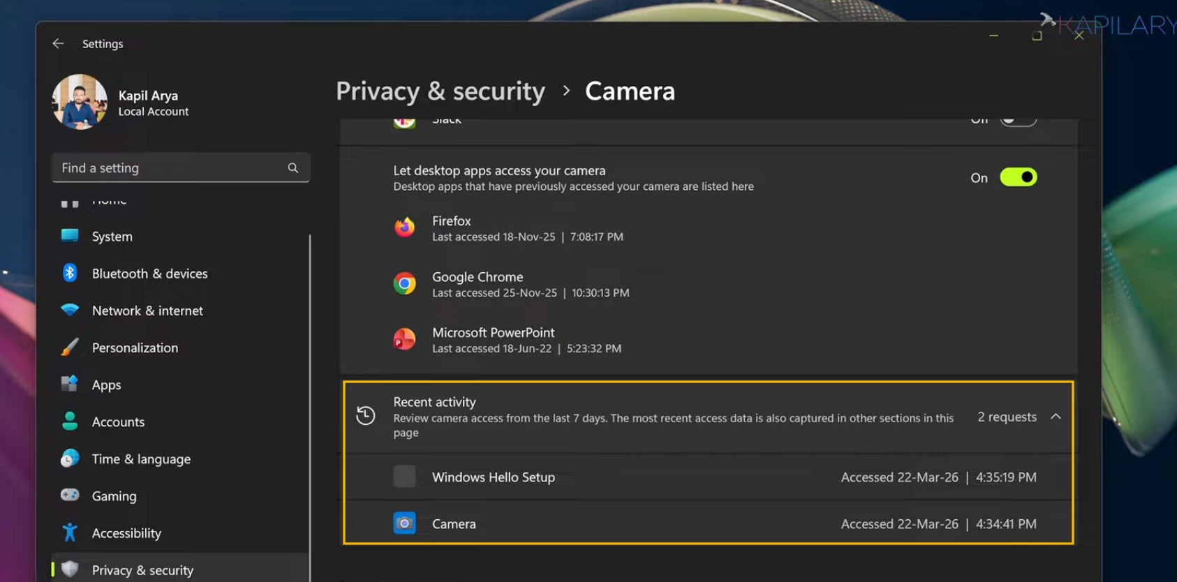 I can't access camera, camera is being used by another app - Microsoft Q&A