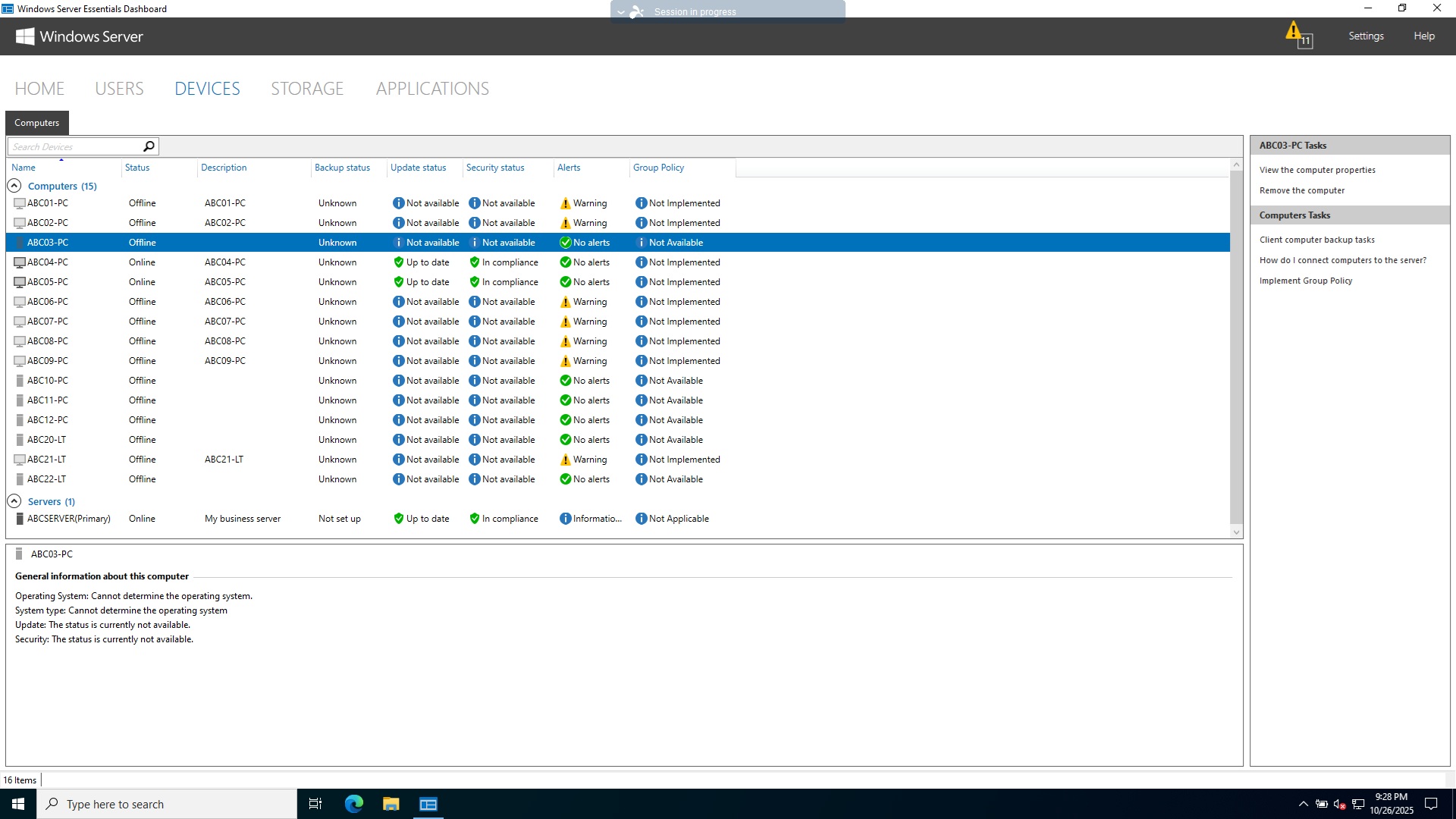 Server disconnected from 11 of 14 computers out of nowhere. - Microsoft Q&A