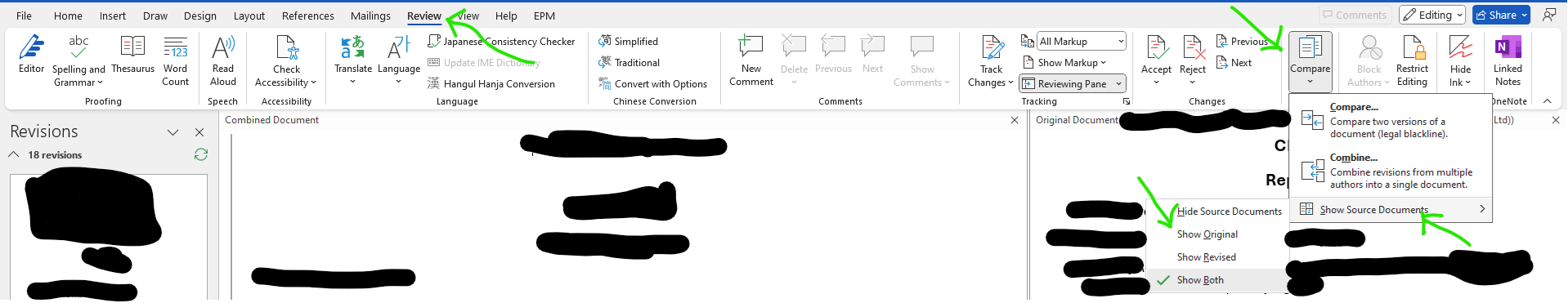 How can I recover a document that was perhaps combined using the ...