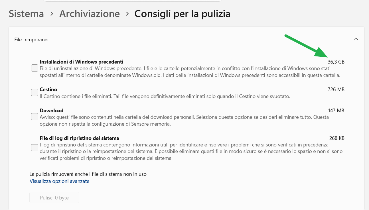 Imagine Consigli per la pulizia