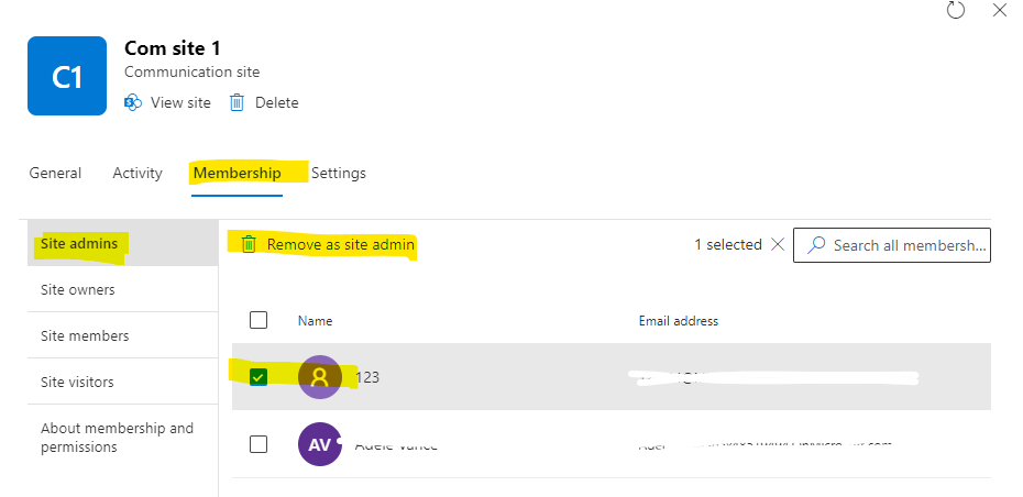 How to change the site owner displayed on the share point? - Microsoft Q&A
