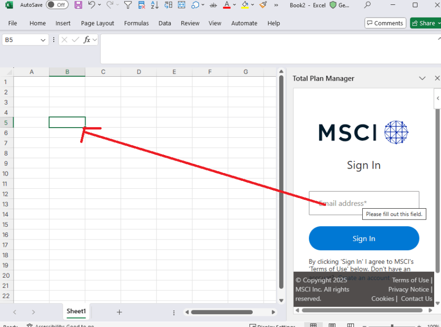 Excel input fields are not focus after a click in the task pane ...