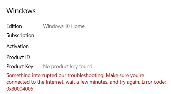 Something interrupted our troubleshooting. make sure you're connected ...