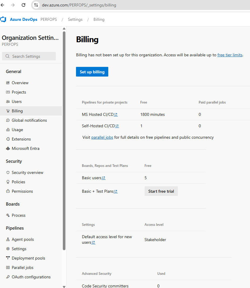 Lesser tiles available in AZURE DEVOPS Project page - Microsoft Q&A