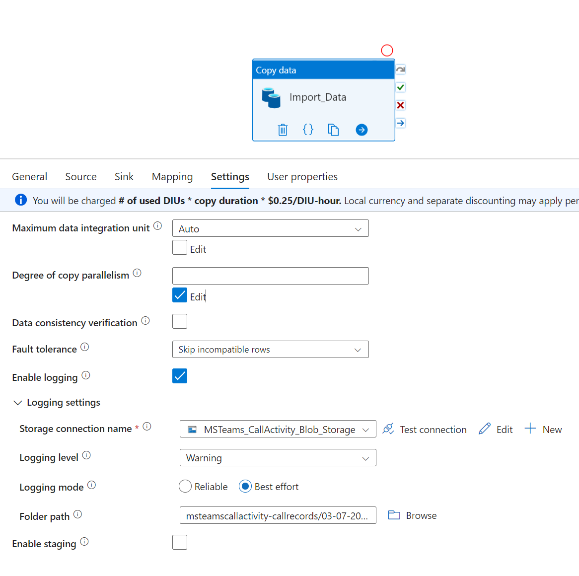 Log failed rows in Azure Data Factory Copy Activity - Microsoft Q&A