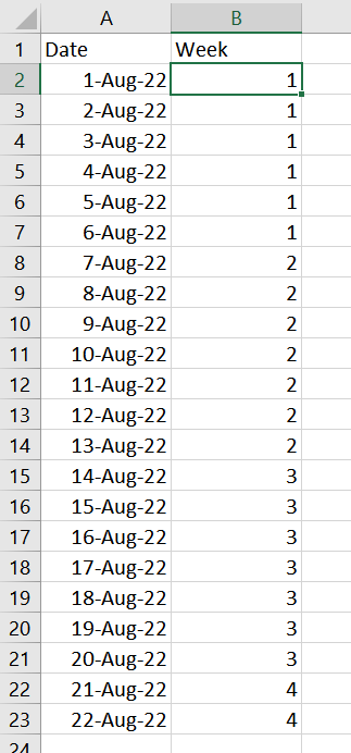 How do I calculate the week number since a specified date? - Microsoft Q&A