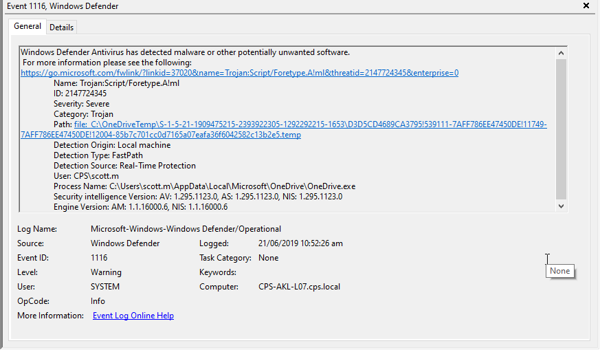 How to find infected file in OneDrive - Microsoft Q&A