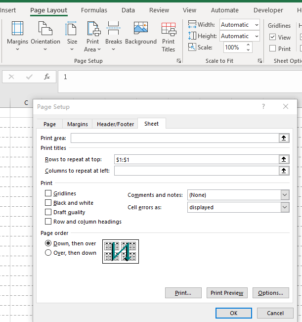 How do I automatically insert a page break after each row in excel and ...