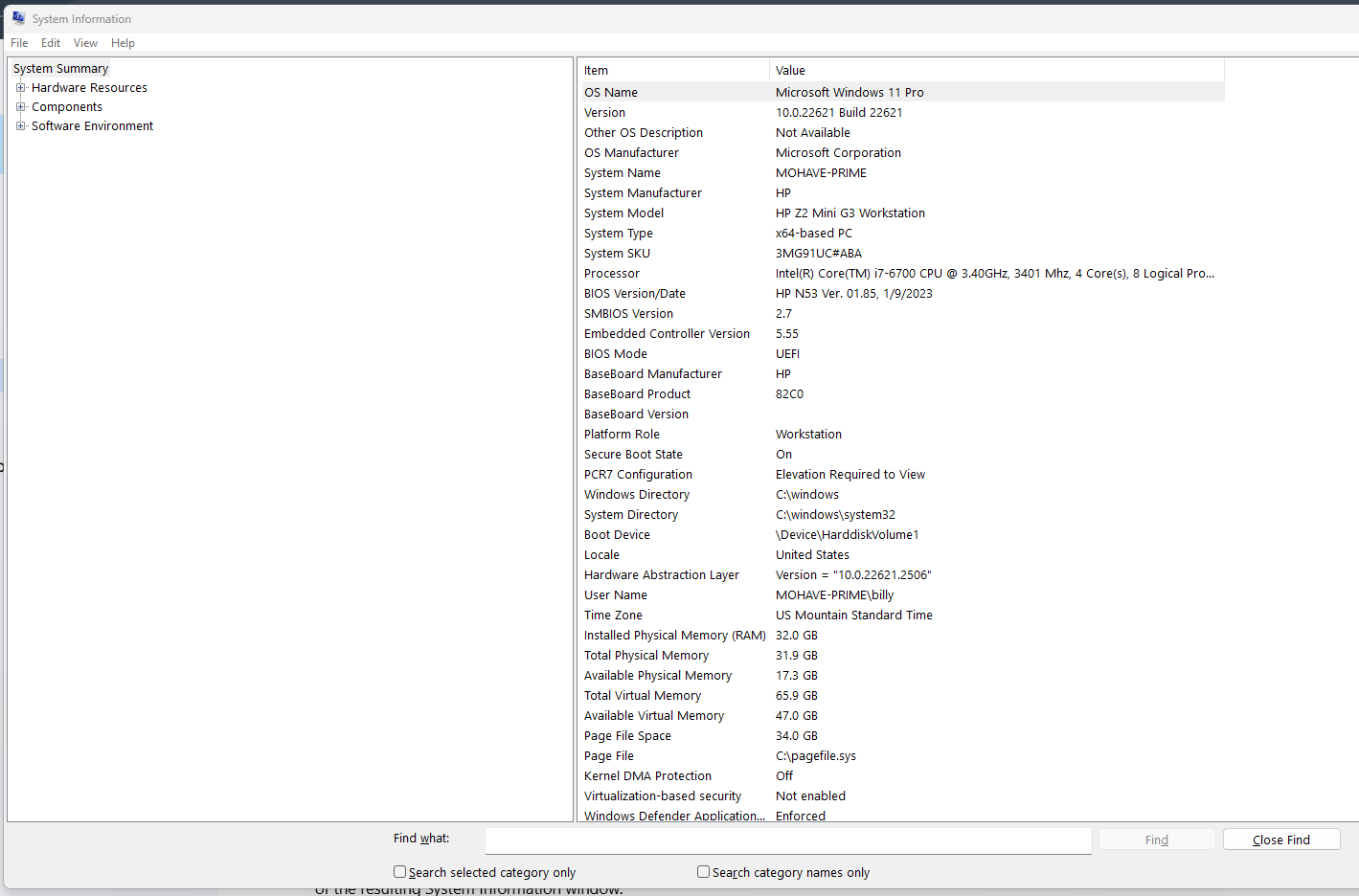 Windows 11 Pro 10.0.22621 Build 22621 says 