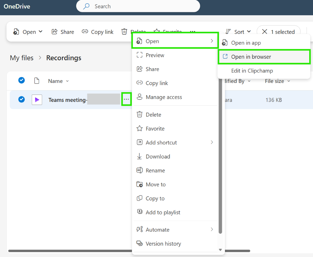HOw do I turn a teams recoding into transcript from media player ...