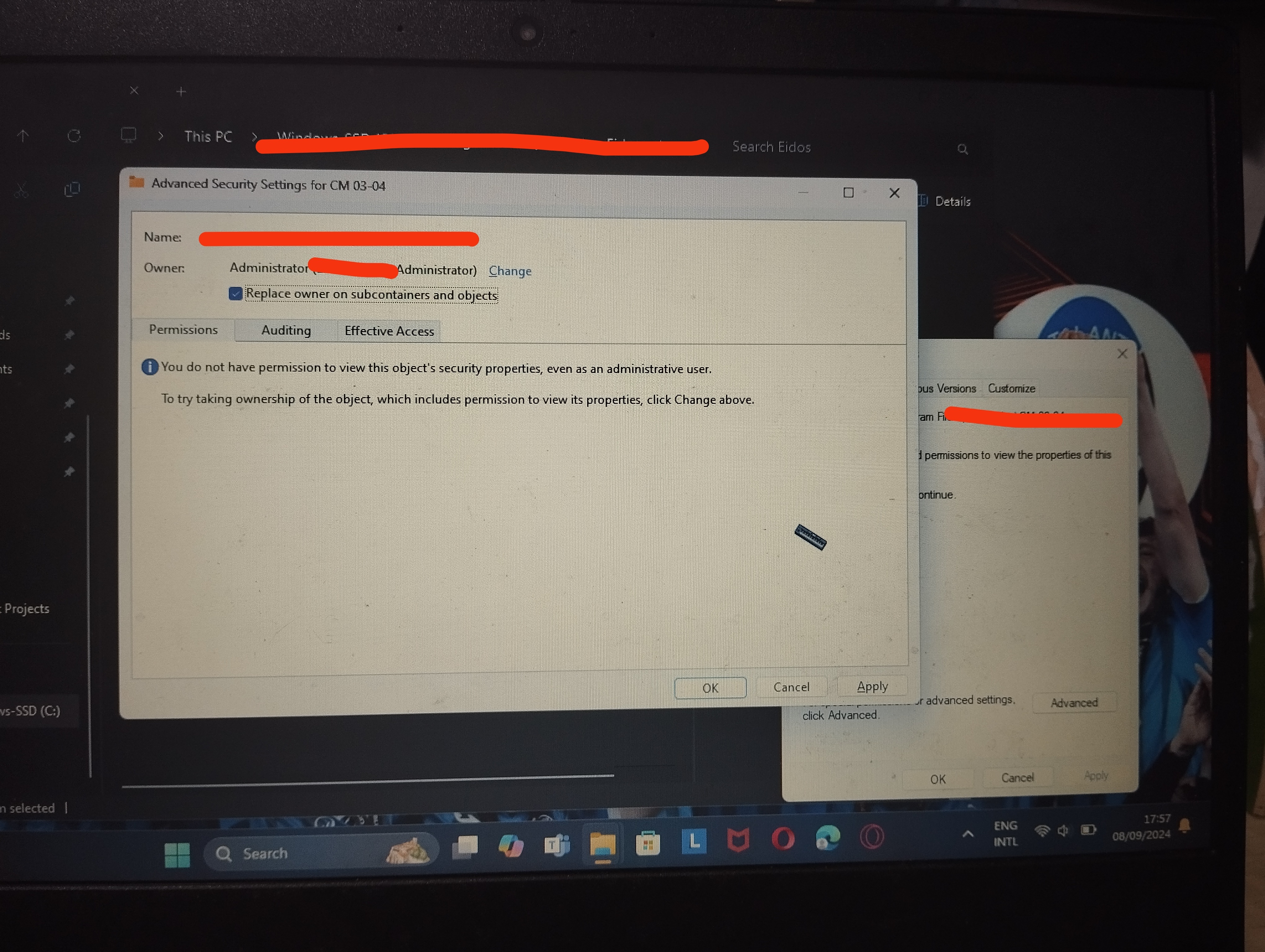 How to fix accidentally remove all security permission in a folder ...