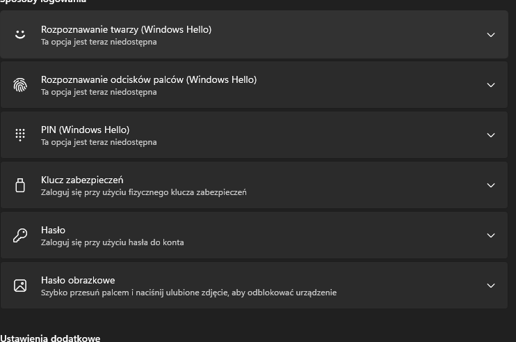 Funkcja Windows Hello PIN 