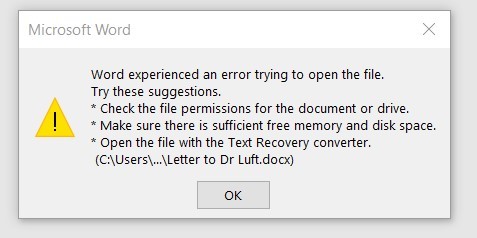 Cannot open file because file format or extension not valid - Microsoft Q&A