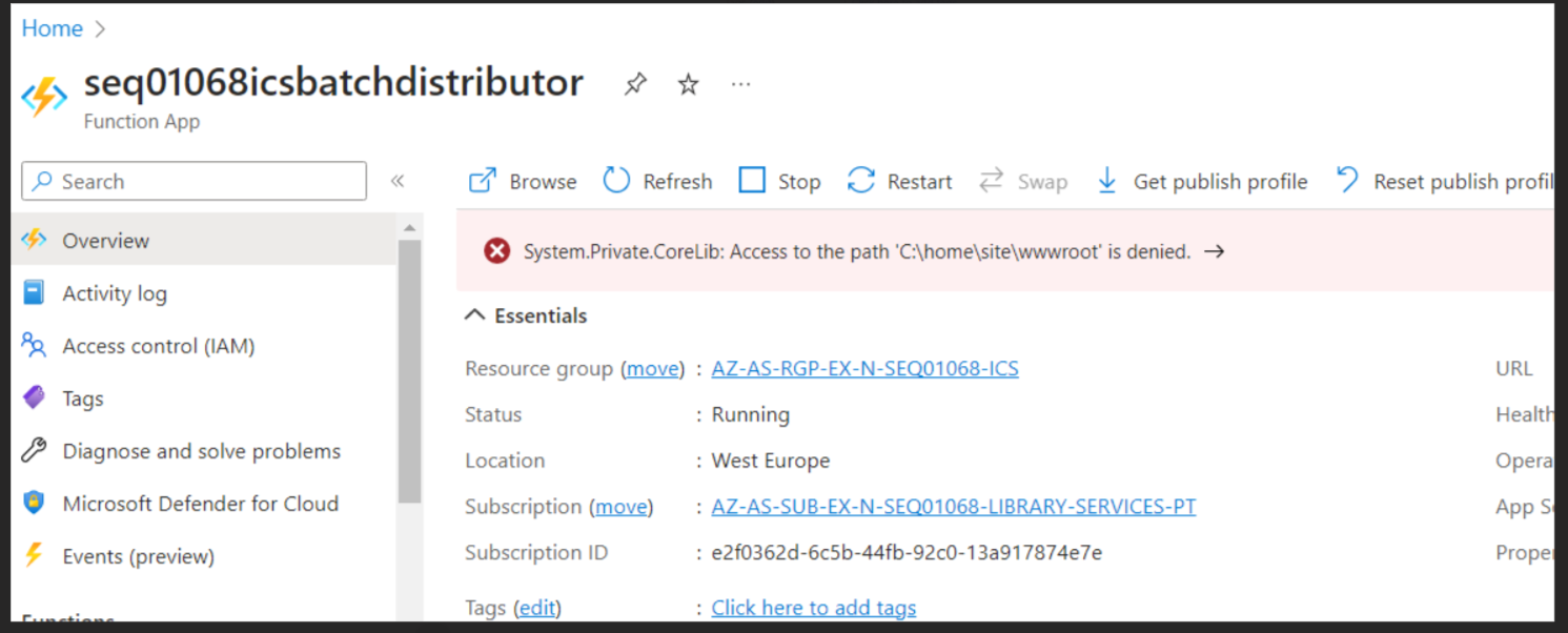 function error