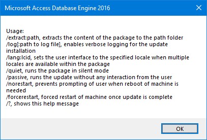 SSIS ACE Provider installation flags 2023-11-10 120825