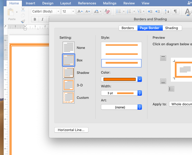 Page border color / colour - Microsoft Q&A