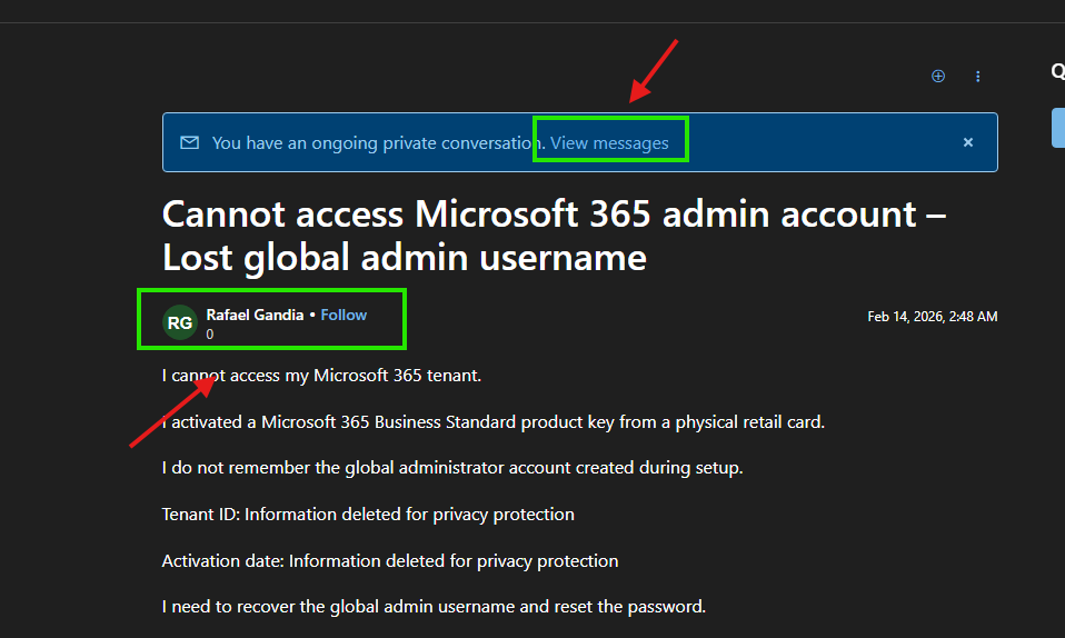 Cannot access Microsoft 365 admin account – Lost global admin username ...