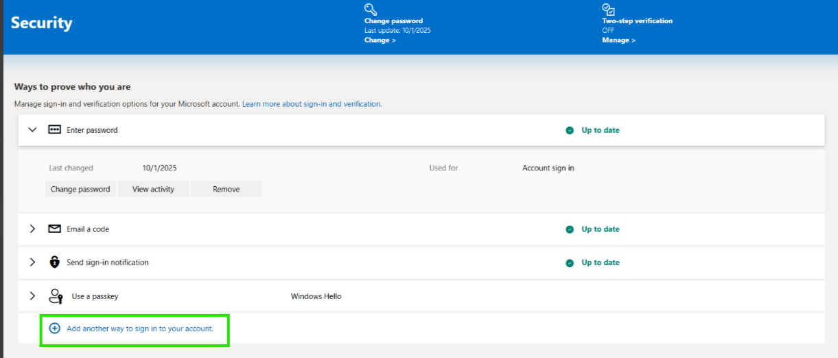 Problem adding security info - Microsoft Q&A