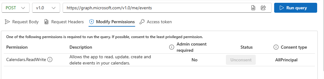 Unable to schedule meeting on Microsoft teams using Microsoft graph api ...