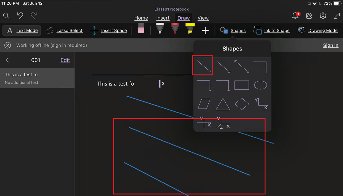 Drawing straight lines with OneNote - Microsoft Q&A