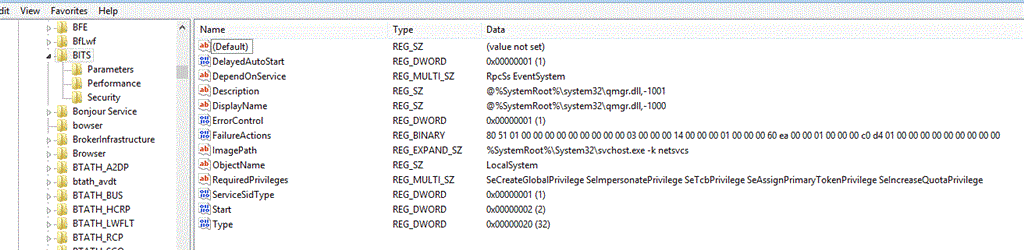 BITS service isn't working in Windows 8.1... tried all suggested fixes ...