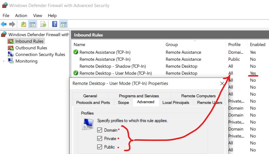 remote desktop connection not working - Microsoft Q&A