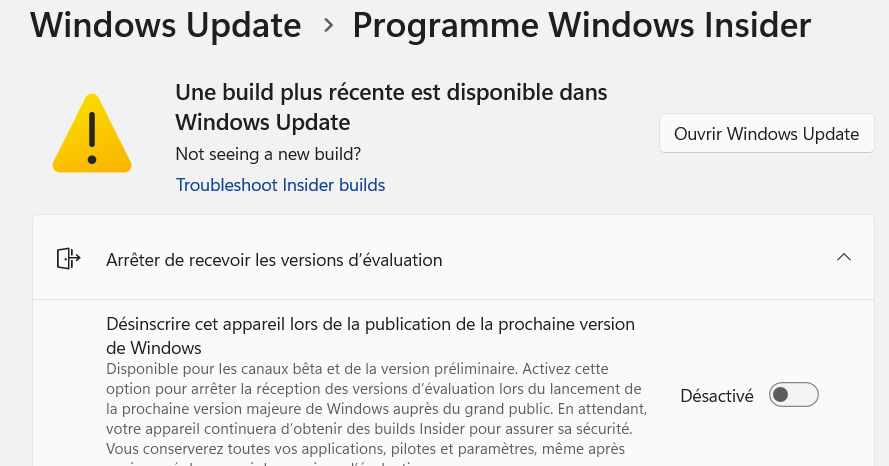 Aide avec le programme Windows Insider dans Windows - Microsoft Q&A