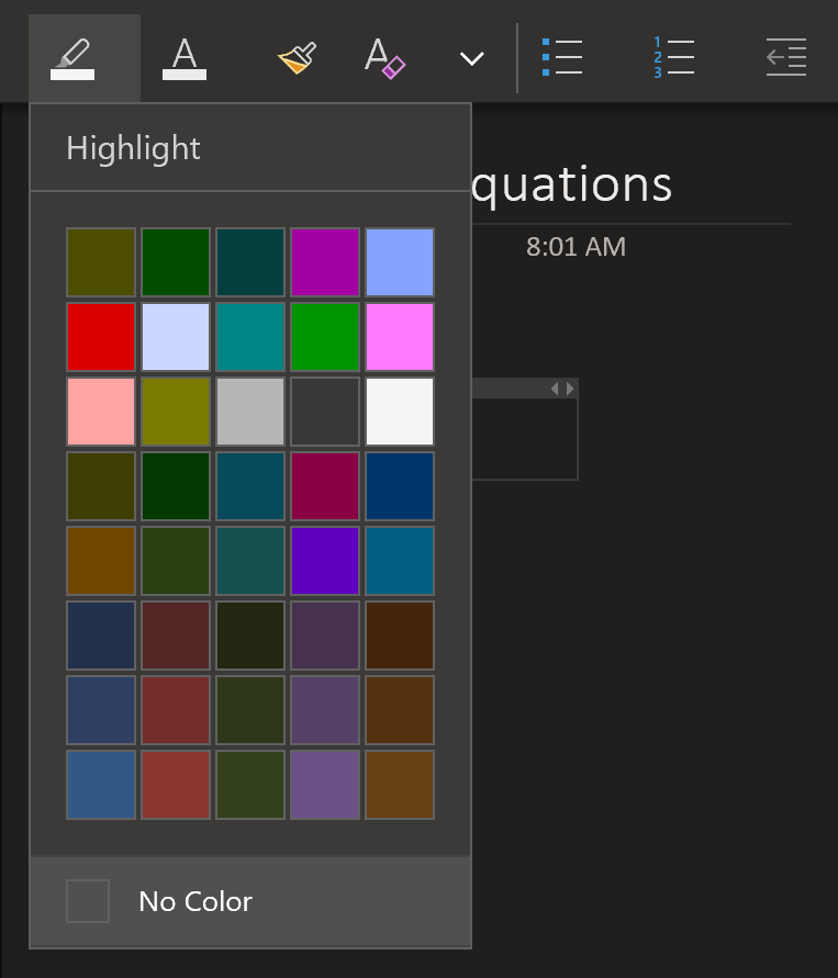 Highlighted equations in dark mode are difficult to read - Microsoft Q&A