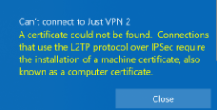 Certificate Authority and VPN issues - Microsoft Q&A