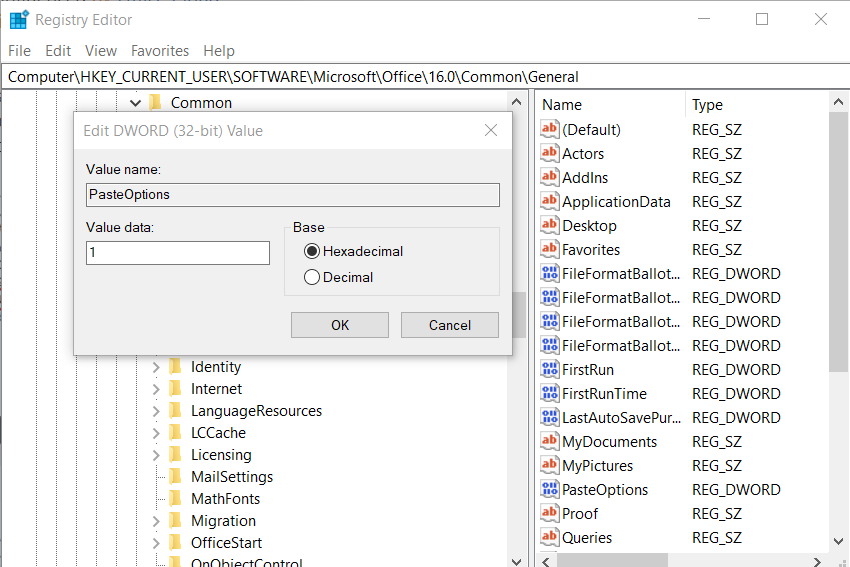 advanced paste options not saving after document is closed - Microsoft Q&A