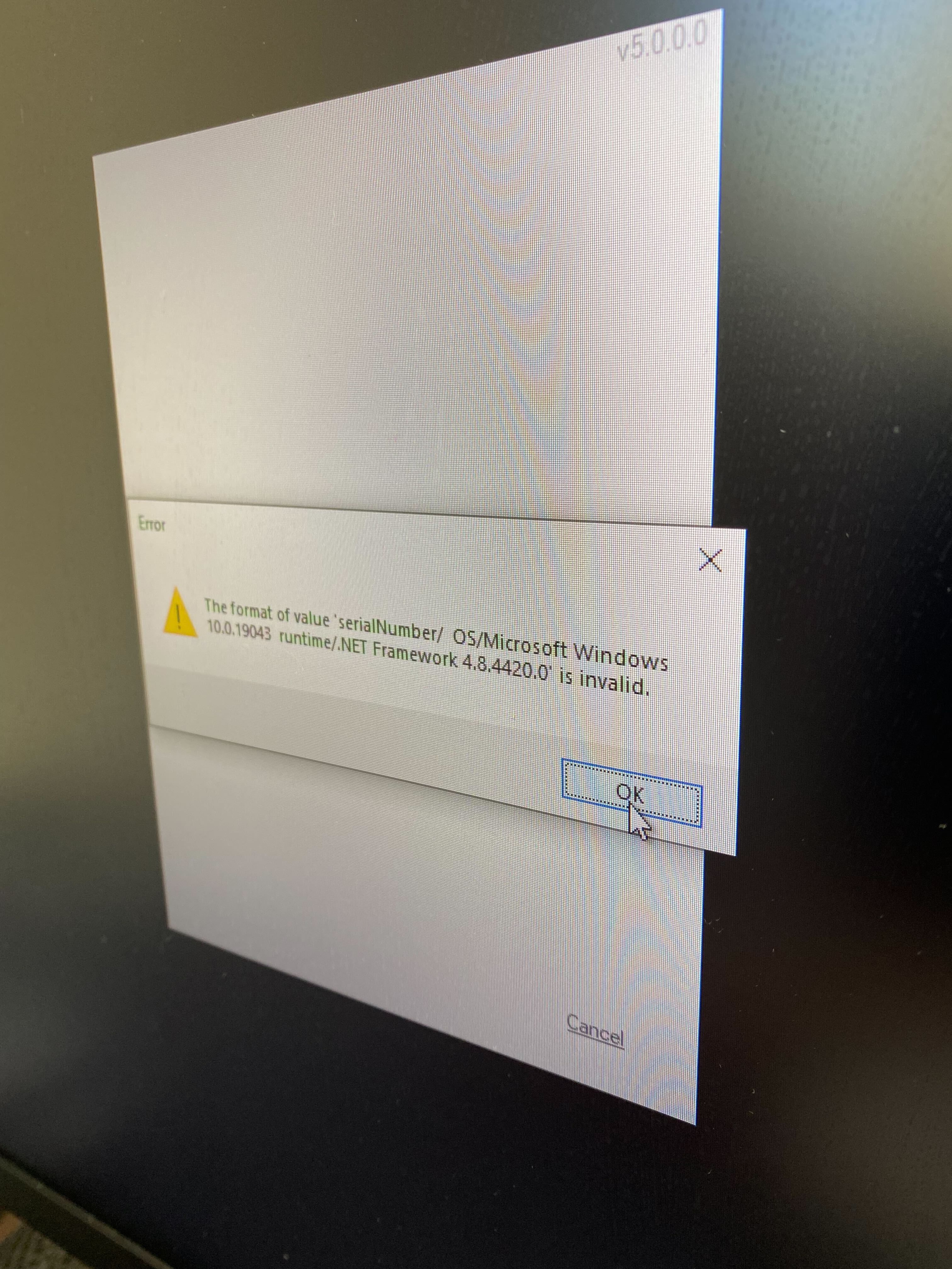 I get a weird error message when trying to run a newly installed ...