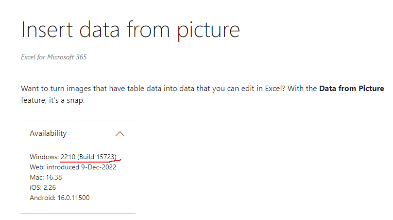"Data from Picture" button missing - Microsoft Q&A