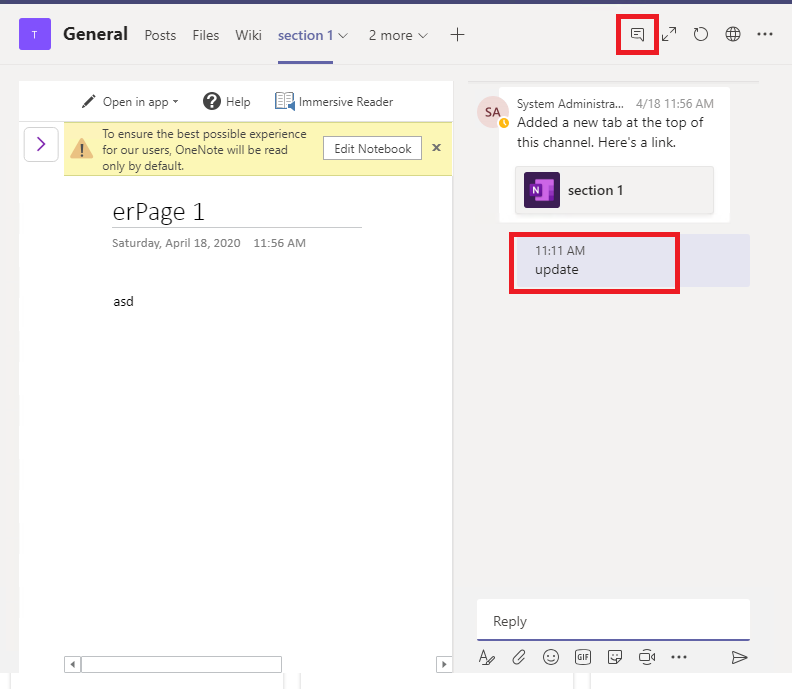 Email notifications for OneNote updated in Teams - Microsoft Q&A
