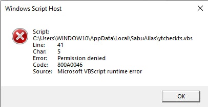 Windows Script Host อยู่ก็ขึ้นหน้าต่างนี้ครับ - คำถามคำตอบของ Microsoft