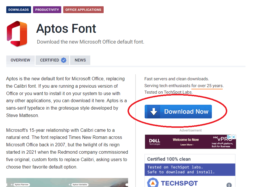 Aptos Download - Microsoft Q&A