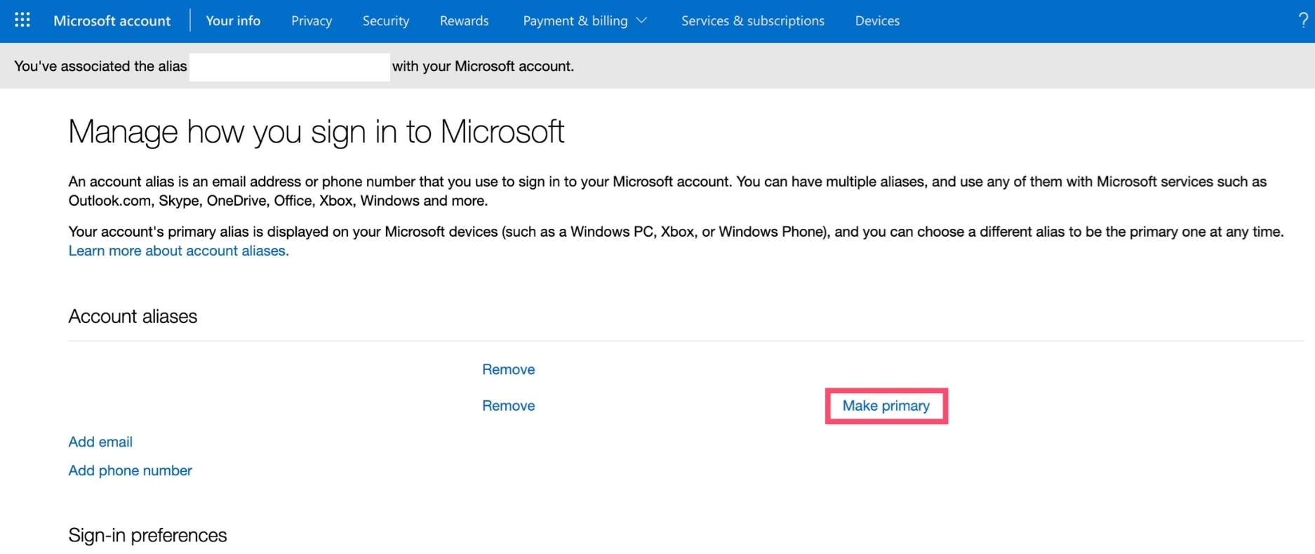 two Microsoft accounts assigned to same email address causing problems ...