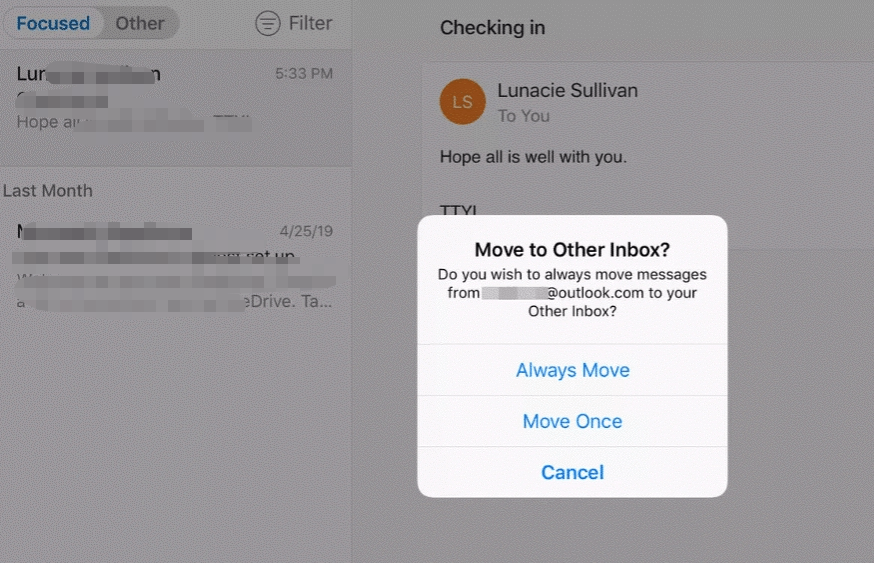 Outlook does not work the same on iPhone as Android. How do I move ...