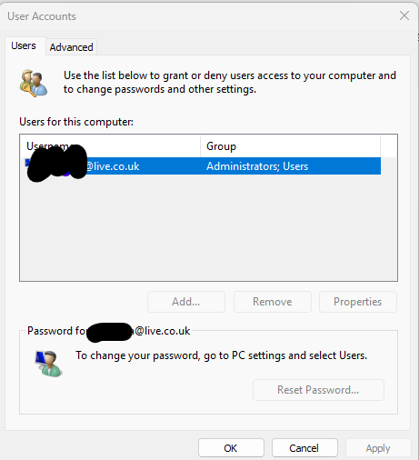 I have two accounts that appear on the login screen, they are not ...