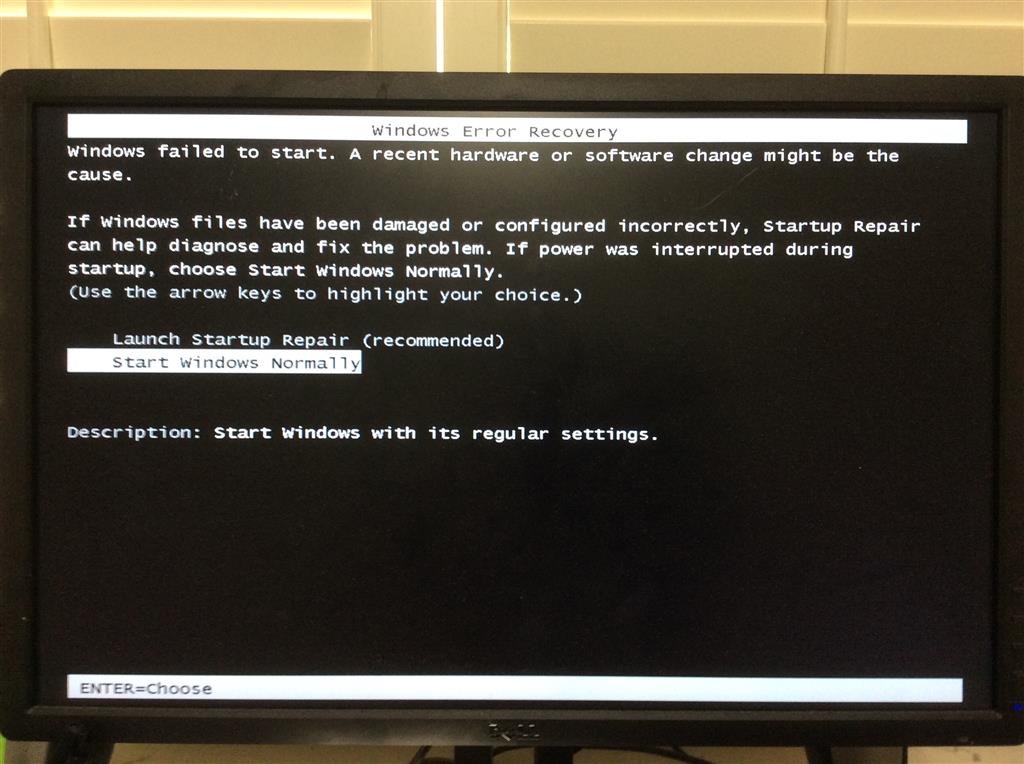 Windows 7, stuck in windows startup repair loop after power failure ...