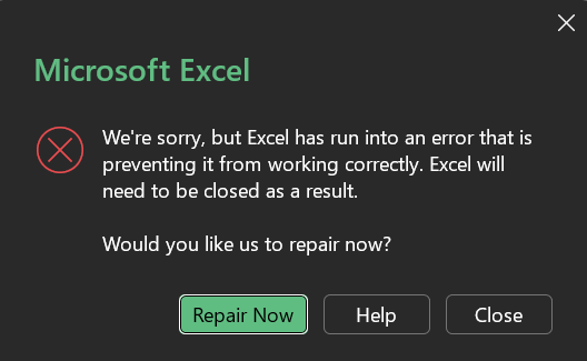 I can't open any microsoft document excel even word document HELP ...